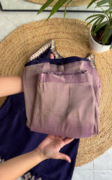 AAYAT PURPLE HALTER NECK SHORT KURTA WITH PANTS